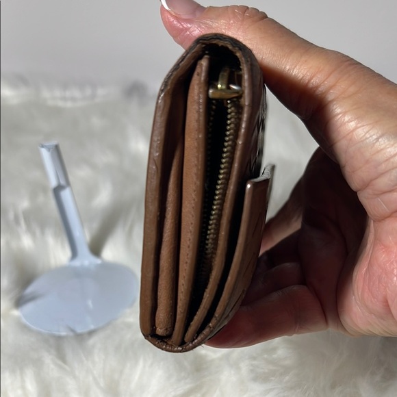 Bottega Veneta Brown Woven leather Long Wallet. p46 - Picture 9 of 11